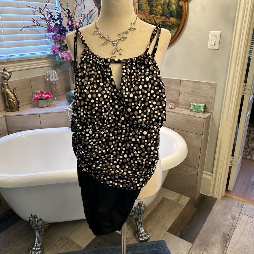 Black and White Polka Dot Swimsuit